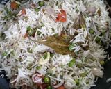 A picture of step 2 of Vegetable Pulao.