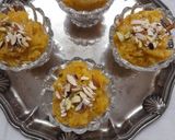 A picture of step 5 of Kesar pineapple sheera.