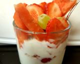 A picture of step 2 of My Yogurt with Melon,Grapes and Strawberries. 😁.