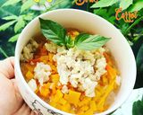 Hình bước làm 3 của món Miến bí đỏ carrot topping cá chẽm#teamtrees 🌳🌟