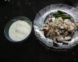 A picture of step 1 of Nariyal chutney.