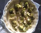 Une image de l'étape 2 de Quiche brocolis pistache.