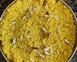 A picture of step 4 of Saffron kalakand.