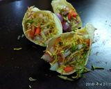 A picture of step 5 of Cone Papad Raw Aam chat.