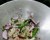 A picture of step 2 of Onion Stalks Potatoes Dry Curry.