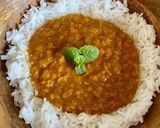 Une image de l'étape 7 de Dahl de lentilles corail au lait de coco.