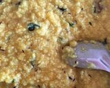 A picture of step 2 of Swaminarayan Mandir special morraiyo (little millet).