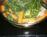 水茼蒿甘荀肉片湯的食譜步驟5照片