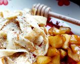Pas rețetă Tagliatelle din clătite cu măr, miere și nucă 4 fotografie