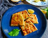 A picture of step 9 of Gozleme / Turkish stuffed flat bread.