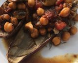 A picture of step 6 of Keto Friendly Eggplants with spicy chickpeas.