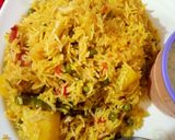 A picture of step 8 of Chicken mater pulao.