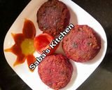 A picture of step 6 of Beetroot Dal Rawa Tikki.