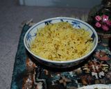 A picture of step 11 of Persian mung beans rice.