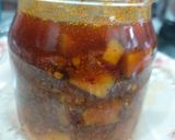 A picture of step 5 of Raw Mango green chili aachar.