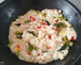 A picture of step 5 of Rava Upma.