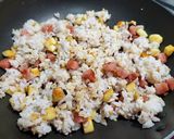 十穀杏鮑菇香腸蛋炒飯的食譜步驟6照片