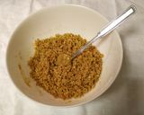 A picture of step 4 of Mango Bavarios.