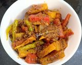 A picture of step 3 of Instant carrot,raddish and green chilli pickle.