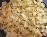 عکس مرحله 1 از دستور خوراک سیب زمینی و گوشت چرخکرده رژیمی(بدون روغن)