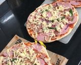 A picture of step 1 of Homemade Salami & Cheese Pizza.