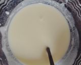A picture of step 2 of Shrikhand with strawberry flavour jelly.
