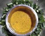 A picture of step 2 of Mustard Okra.