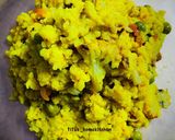 A picture of step 4 of Bengali Bhoger Khichuri.