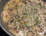 Foto del paso 5 de la receta: Risotto de champiñones con jamón y huevo