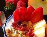 A picture of step 4 of Overnight oats and fruits.