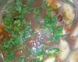 A picture of step 10 of Soft chapati served with beans.