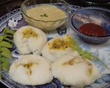 A picture of step 3 of Stuffed idli healthy breakfast.