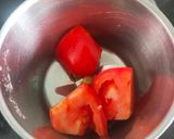 A picture of step 1 of Tangy tomato noodles.
