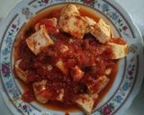 Hình bước làm 7 của món Đậu hũ tứ xuyên (kiểu sốt cà) + canh súp