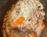 A picture of step 3 of Crockpot Chicken and stuffing.