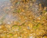 A picture of step 3 of Chatpata Mushroom Masala.