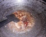 A picture of step 2 of Rajgira seed burfi.