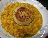 A picture of step 5 of Ragda Patties.