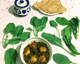 A picture of step 11 of Palak Aloo.
