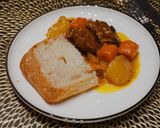 Hình bước làm 4 của món Bò sốt vang ăn kèm bánh mì sourdough ciabatta