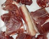 A picture of step 1 of Mutton karahi.
