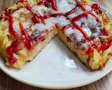 Foto langkah ke 4 dari resep Cheesse Fusilli Pizza.