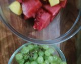 A picture of step 2 of Three colour fruit salad.