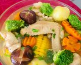 Hình bước làm 4 của món Canh gà hầm ngũ quả
