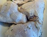 A picture of step 2 of Poul Nan Sos. (Haitian chicken in sauce).