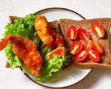 Hình bước làm 1 của món Sandwich eat clean