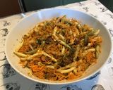Une image de l'étape 8 de Salade de fusilis pugliesi aux carottes et olives (sauce vinaigrette aux herbes).