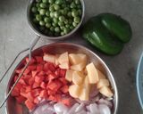 A picture of step 3 of Green Rice with Paneer and Vegetables in Creamy Cheesy Ragi Sauce.