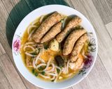 Hình bước làm 2 của món Giảm cân - eat clean: Bánh mì cade + trứng lòng đào + bánh canh cua