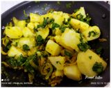 A picture of step 6 of Aloo Methi.